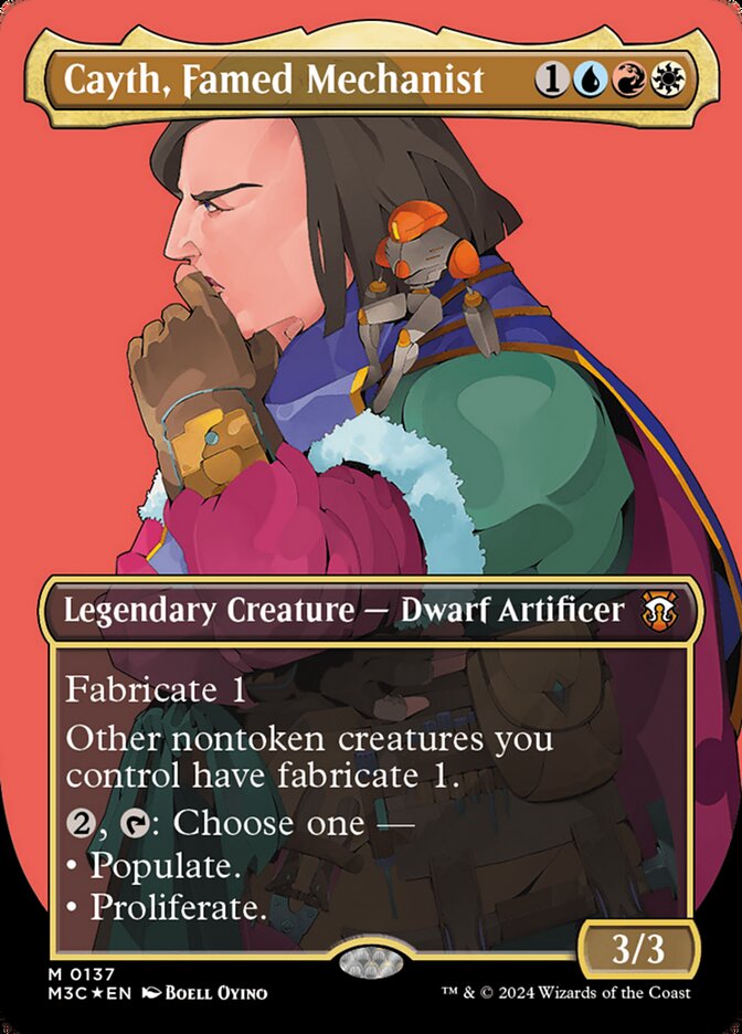 Cayth, Famed Mechanist (Borderless) (Ripple Foil)