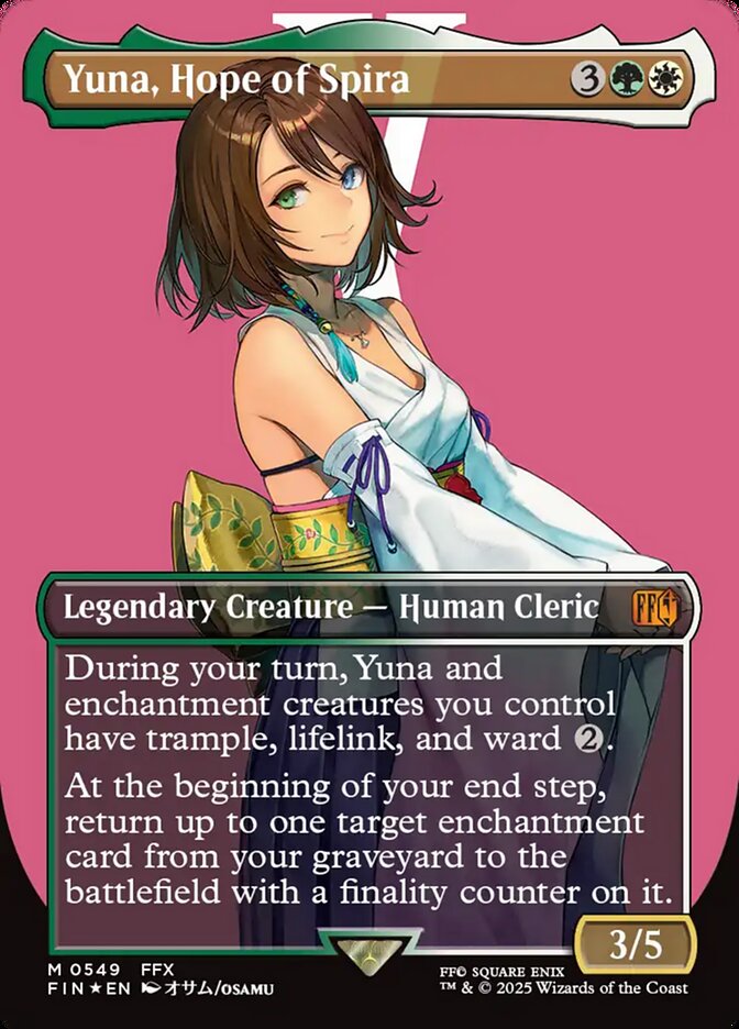 Yuna, Hope of Spira (Borderless) (Surge Foil)