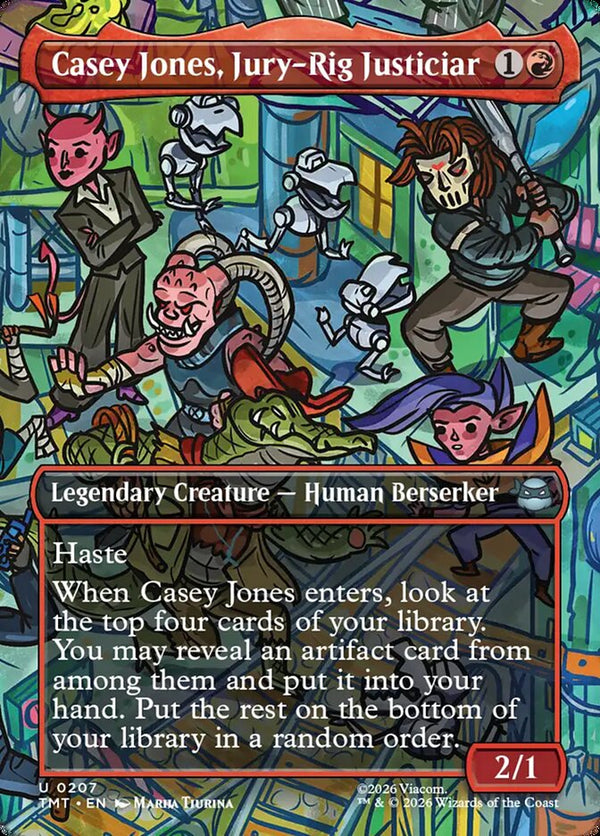 Casey Jones, Jury-Rig Justiciar (Borderless) - Magic: The Gathering