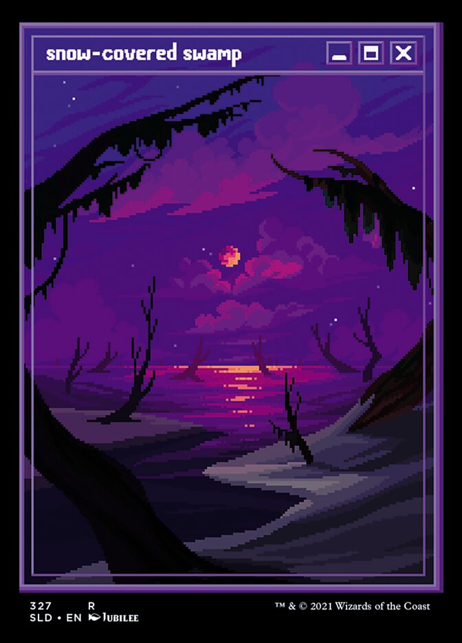 Snow-Covered Swamp (PixelSnowLands.jpg)