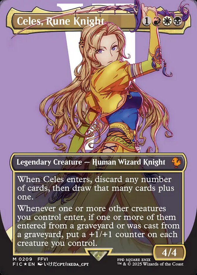 Celes, Rune Knight (Borderless) (Surge Foil)