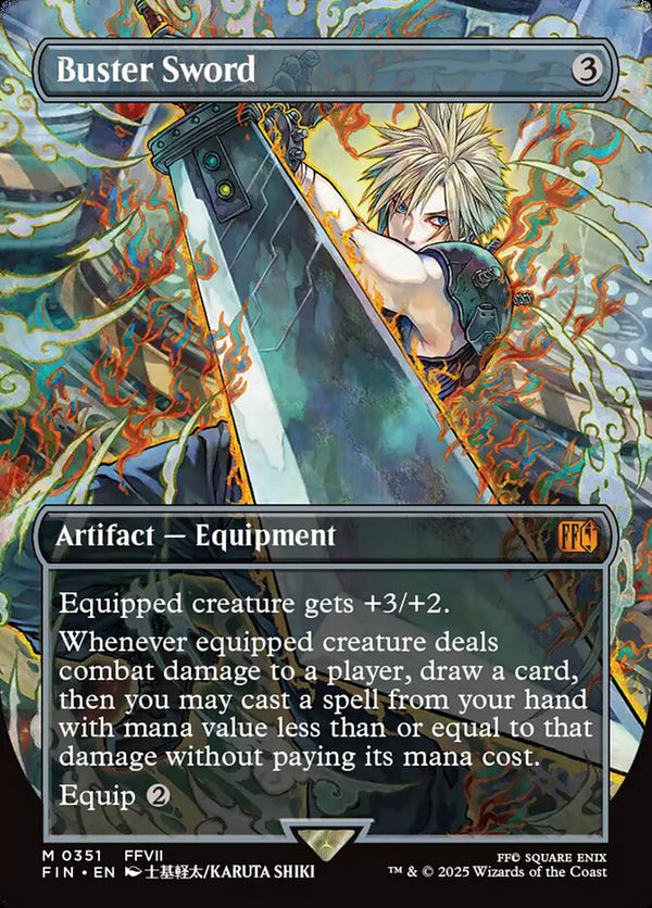 Buster Sword (Borderless) - Magic: The Gathering