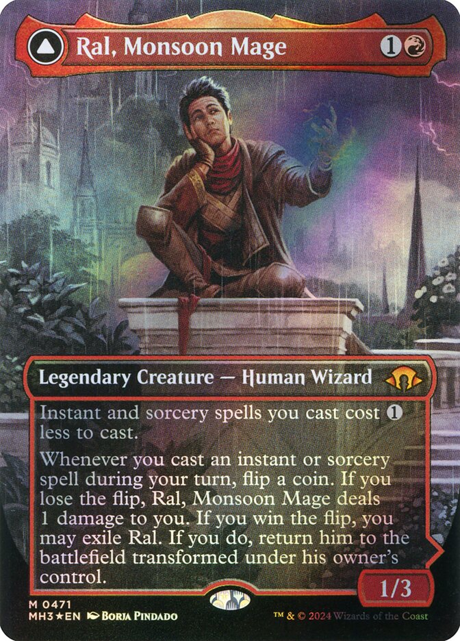 Ral, Monsoon Mage (Borderless) (Textured Foil)