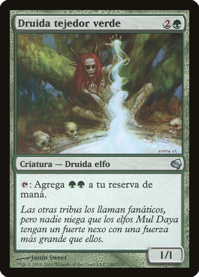 Greenweaver Druid (Spanish) - "Druida tejedor verde"