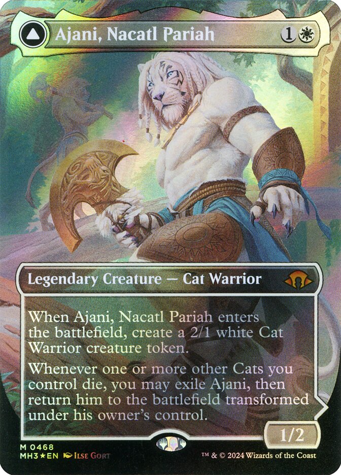 Ajani, Nacatl Pariah (Borderless) (Textured Foil)