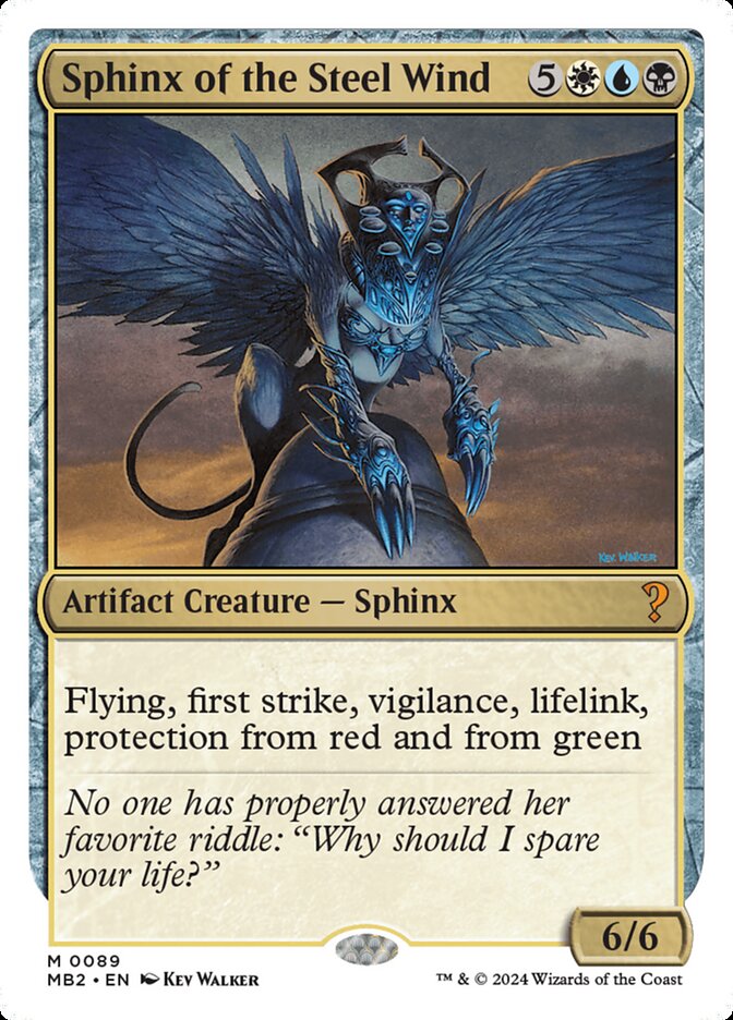 Sphinx of the Steel Wind (White Border)