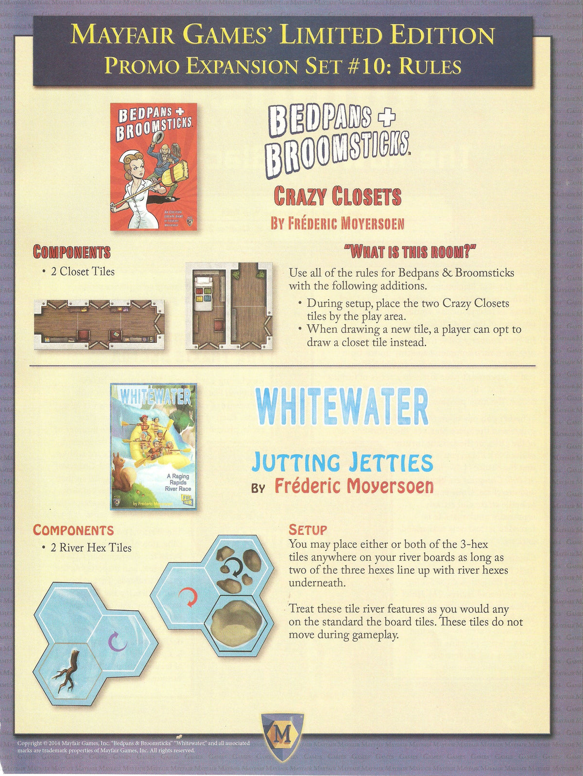Mayfair Games' Limited Edition Promo Expansion Set #10