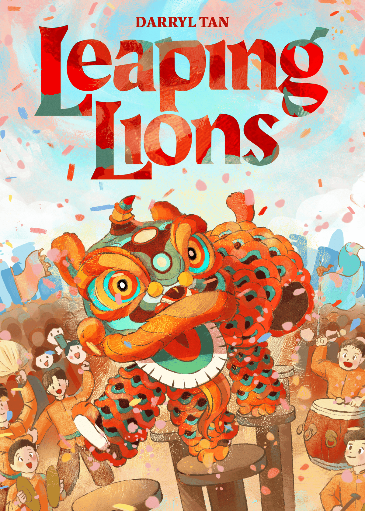 Leaping Lions