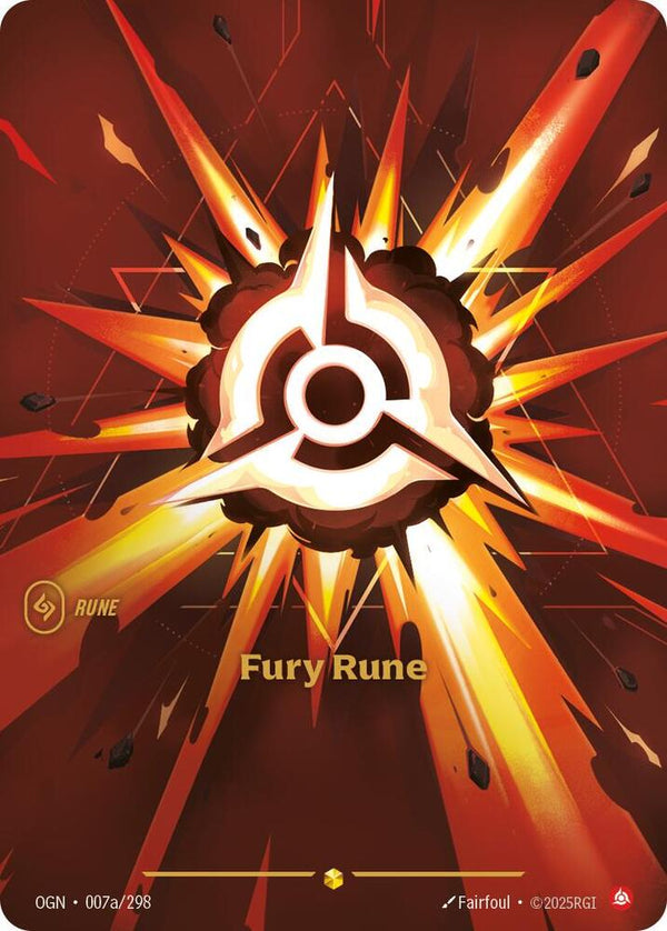 Fury Rune (Alternate Art) (OGN 007a/298) - Riftbound: League of Legends TCG