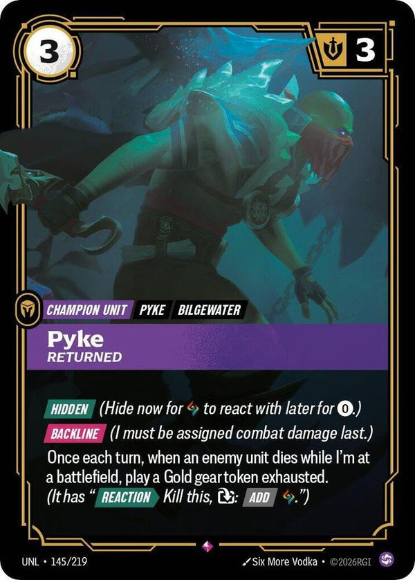 Pyke, Returned (UNL 145/219) - Riftbound: League of Legends TCG