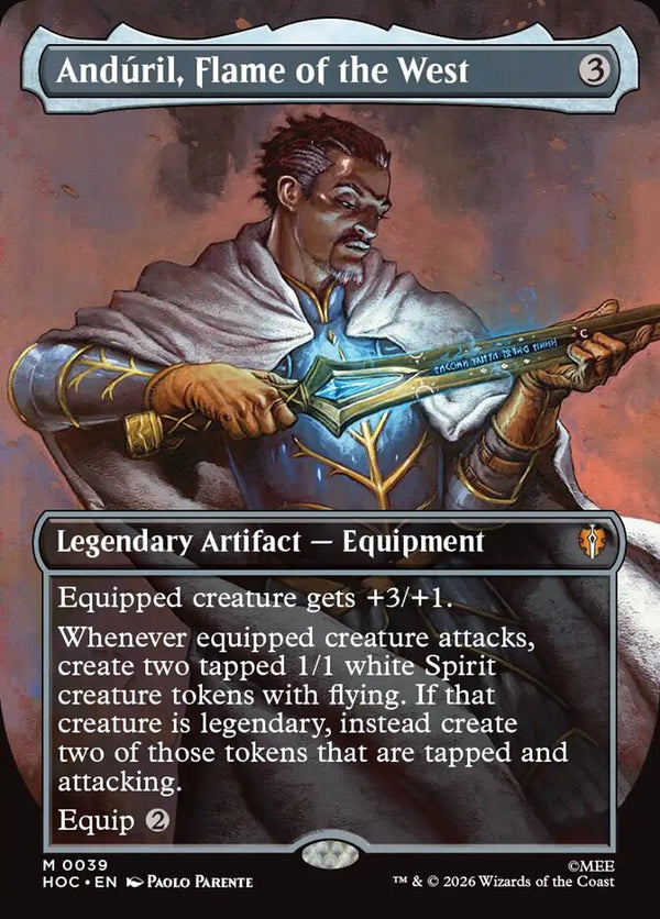 Anduril, Flame of the West (Borderless) (HOC 39) - Magic: The Gathering