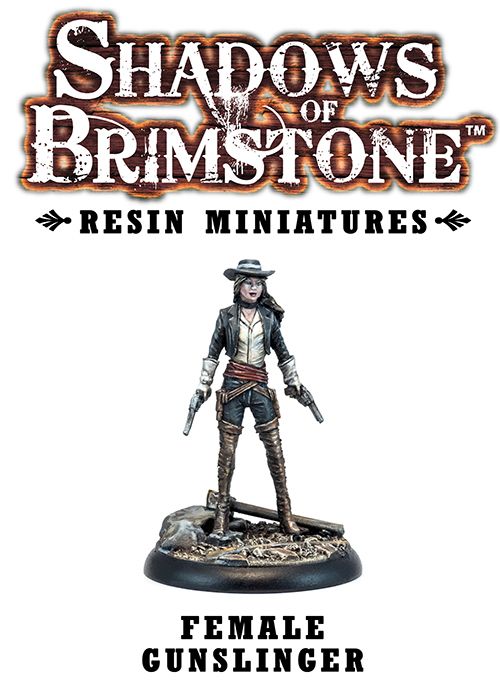Shadows of Brimstone: Resin Female Gunslinger