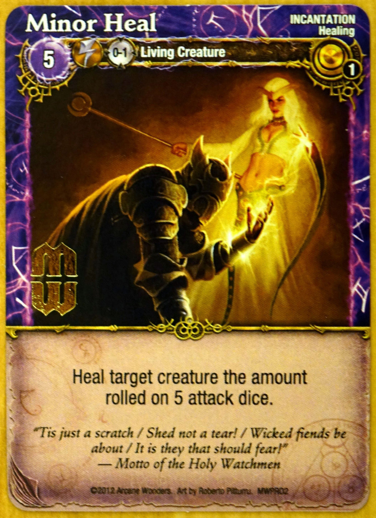 Mage Wars: Minor Heal Promo Card