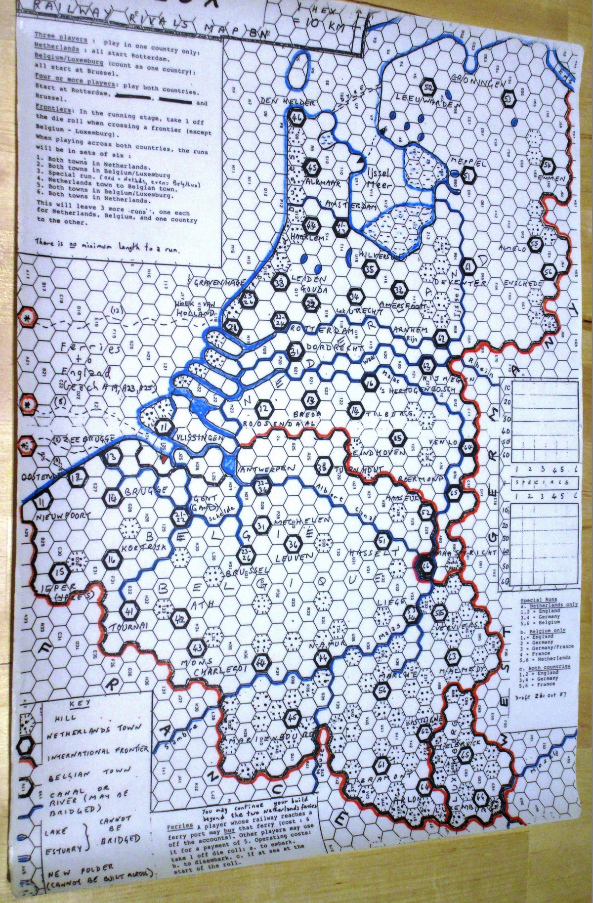 Railway Rivals Map BN: Belgium & Netherlands