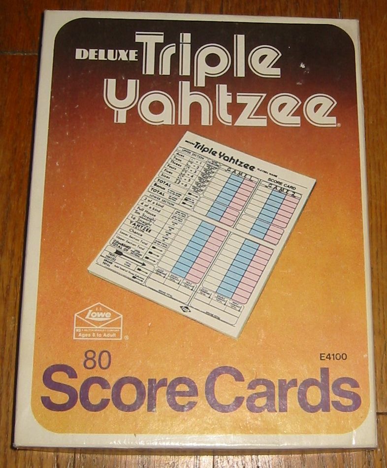 Triple Yahtzee: Scorepad