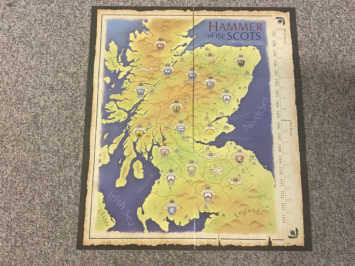 Hammer of the Scots: Map (third edition)