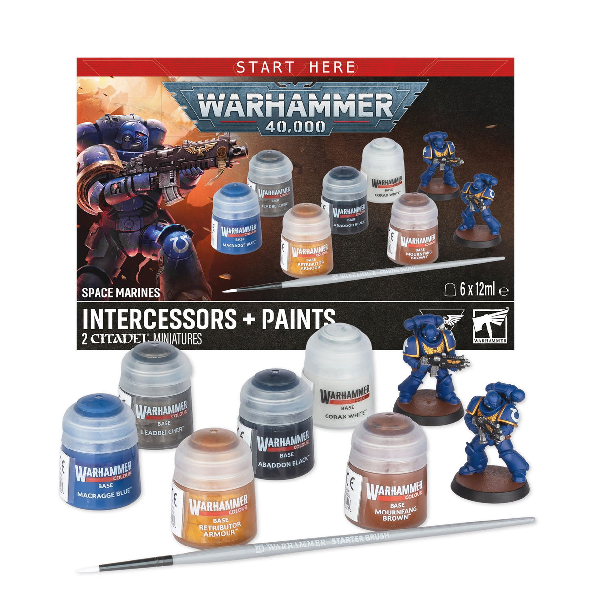 Warhammer 40000 Space Marines Intercessors + Paints