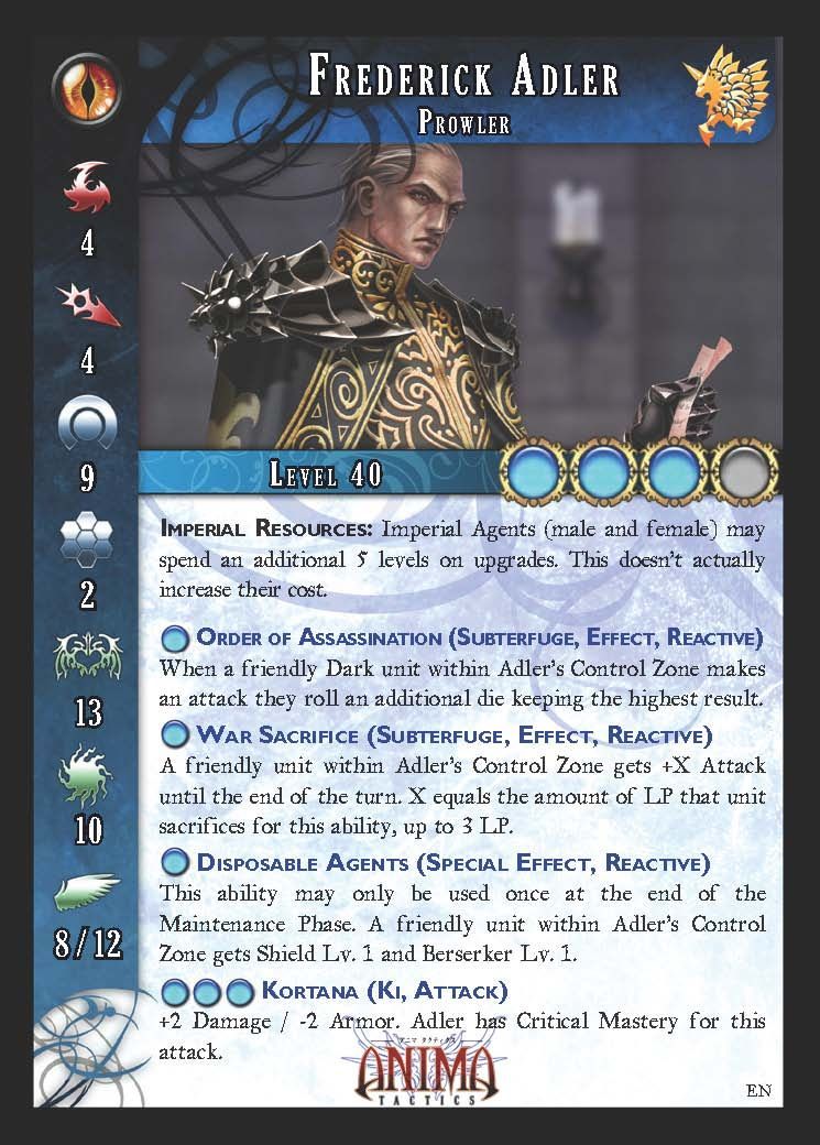Anima Tactics: Frederick Adler