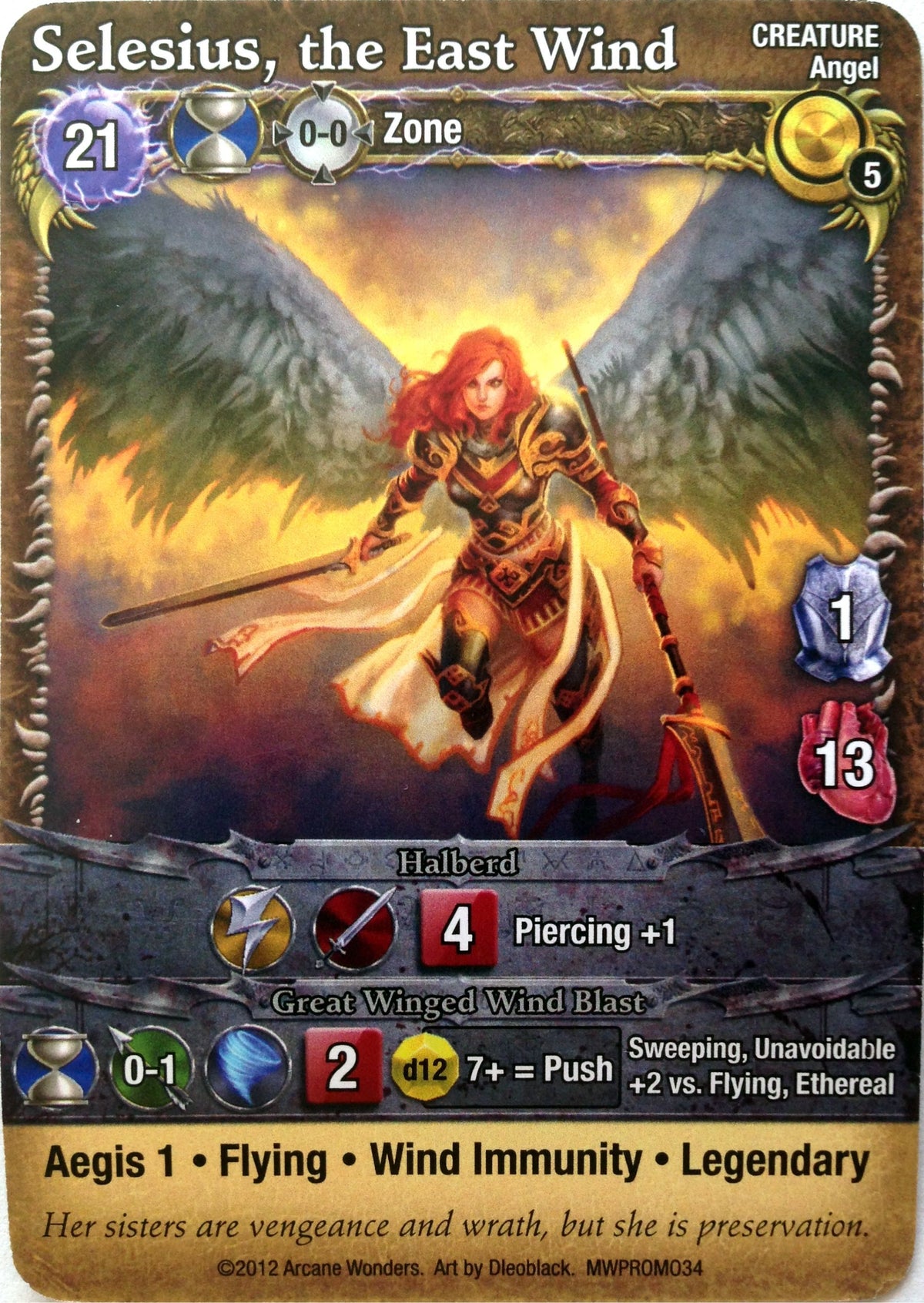 Mage Wars: Selesius, the East Wind Promo Card