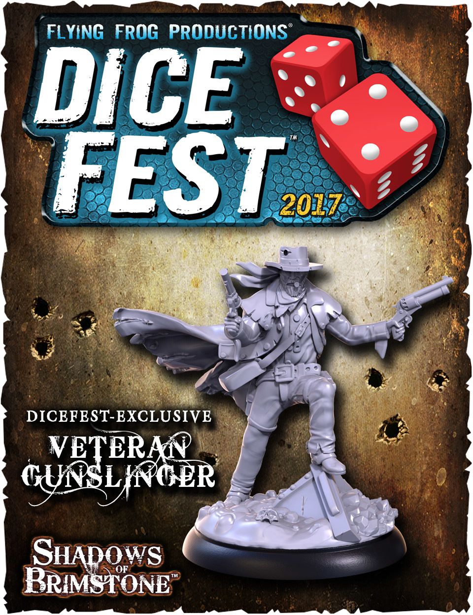 Shadows of Brimstone: Resin Veteran Gunslinger