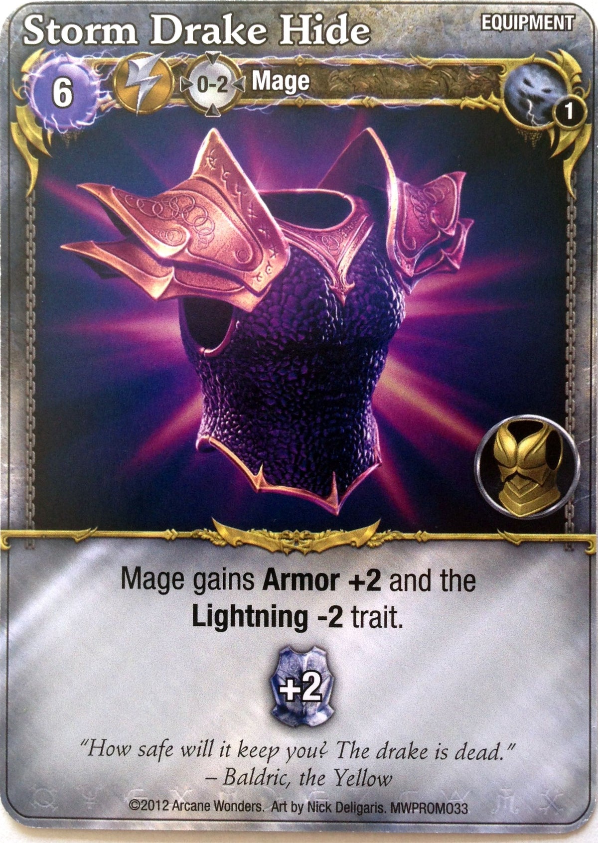 Mage Wars: Storm Drake Hide Promo Card