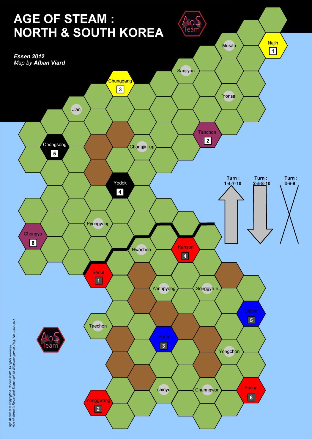 Age of Steam Expansion: Las Vegas and Korea (N&S)