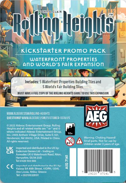 Rolling Heights: Kickstarter Promo Pack – Waterfront Properties and World's Fair Expansion