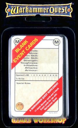 Warhammer Quest: Blank Event Cards